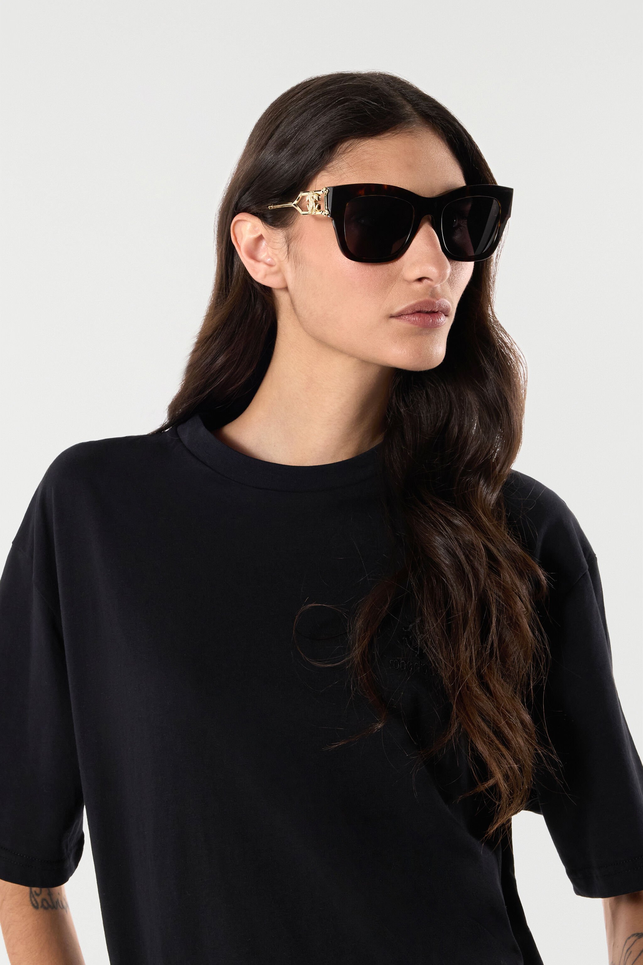 RC Metal and acetate combination sunglasses SHINY DARK HAVANA UALD14-ID209
