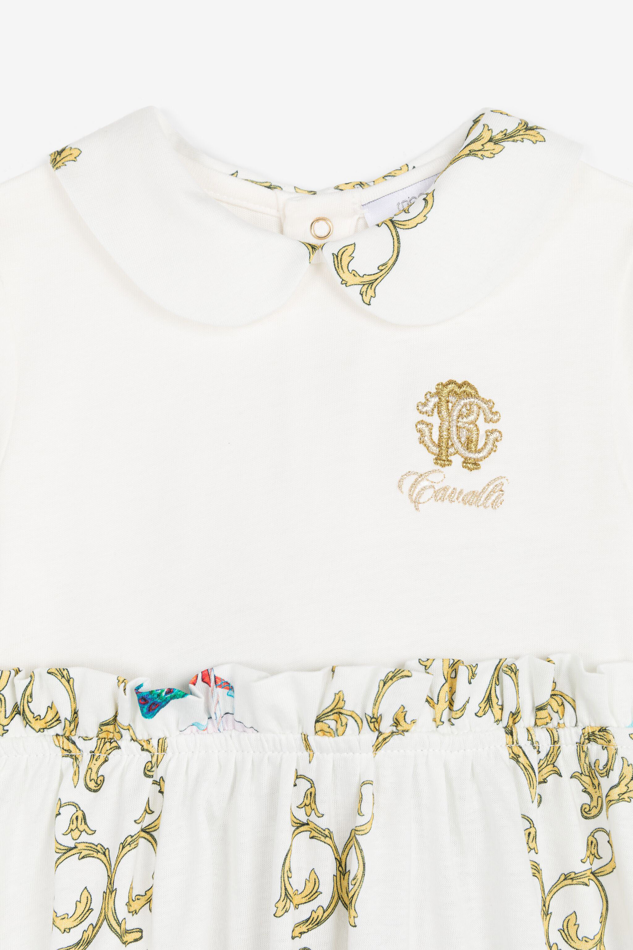 JU Filigree-Print Cotton Dress White RJT103-JD001