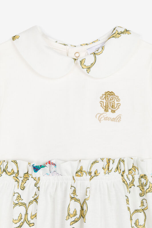 JU Filigree-Print Cotton Dress JU Filigree-Print Cotton Dress White RJT103-JD001