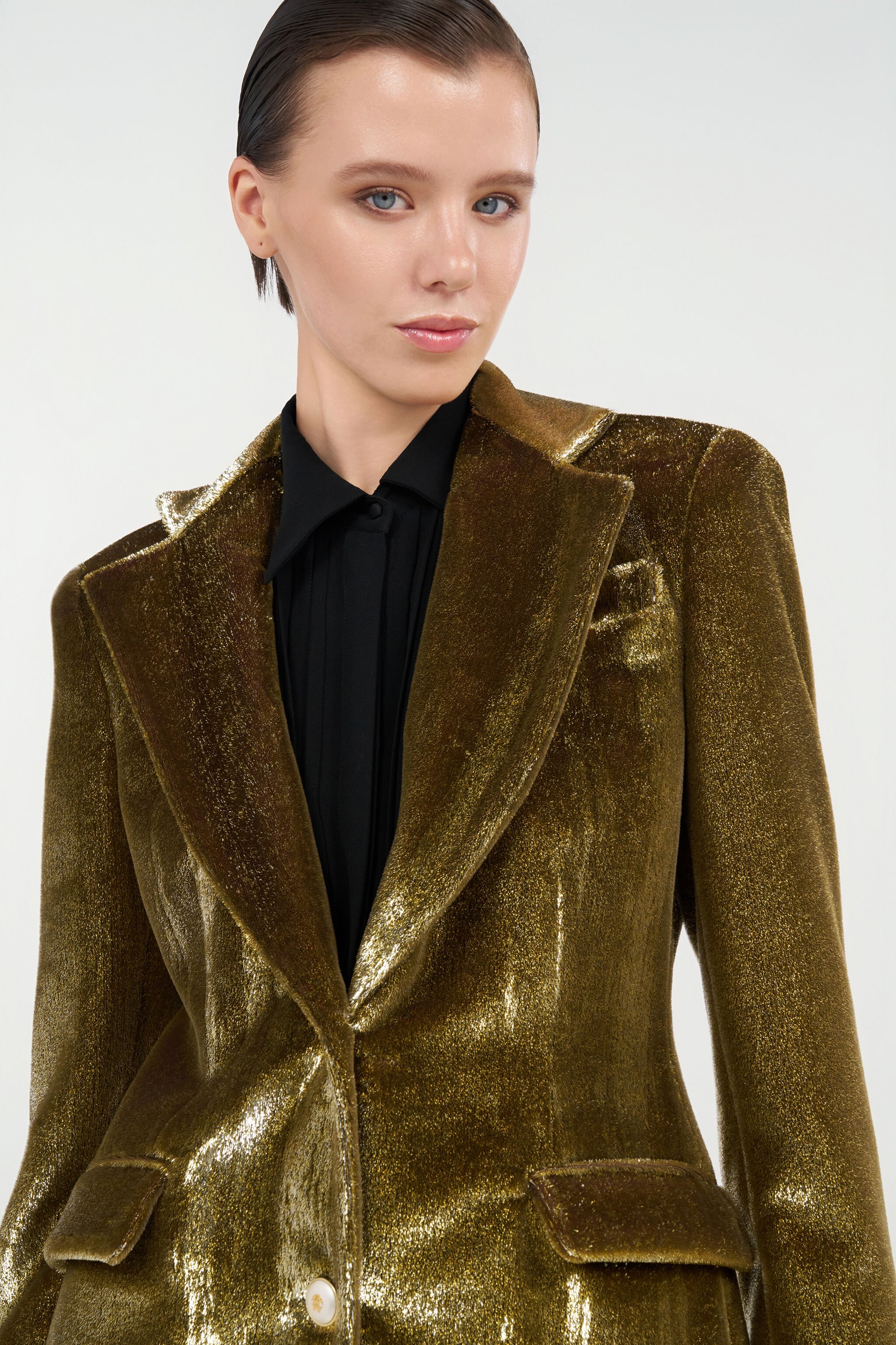 RC Gold Velvet Blazer LIGHT GOLD WKT405-FT062