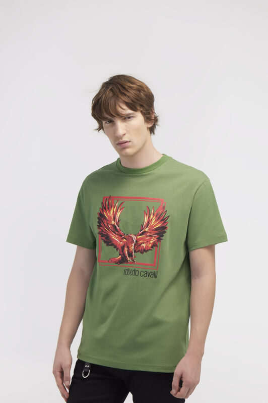 RC T-shirt with Eagle logo and print Grün NOT60E-JD060