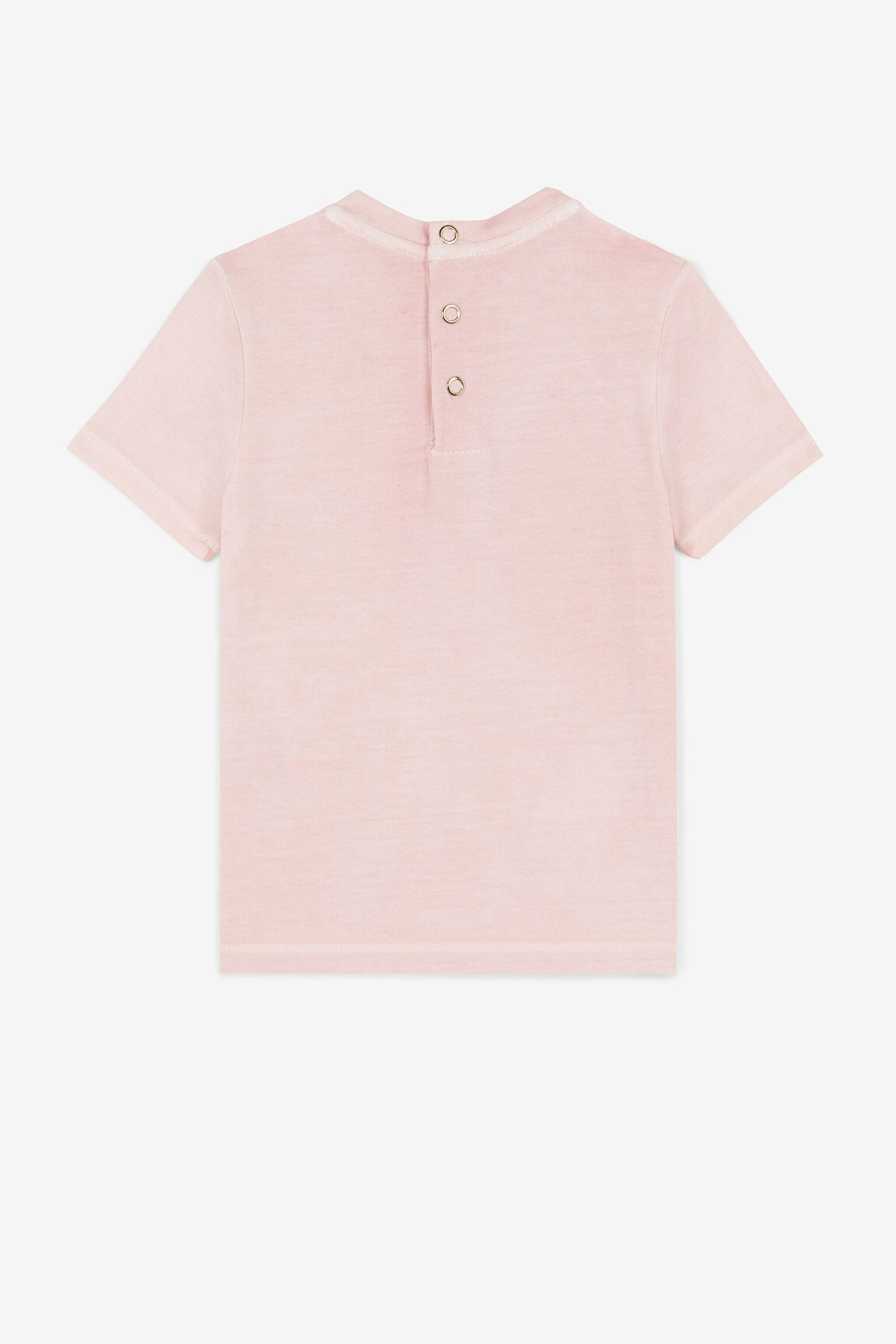 JU Camiseta con logo bordado Rosa OJT630-ISA2J