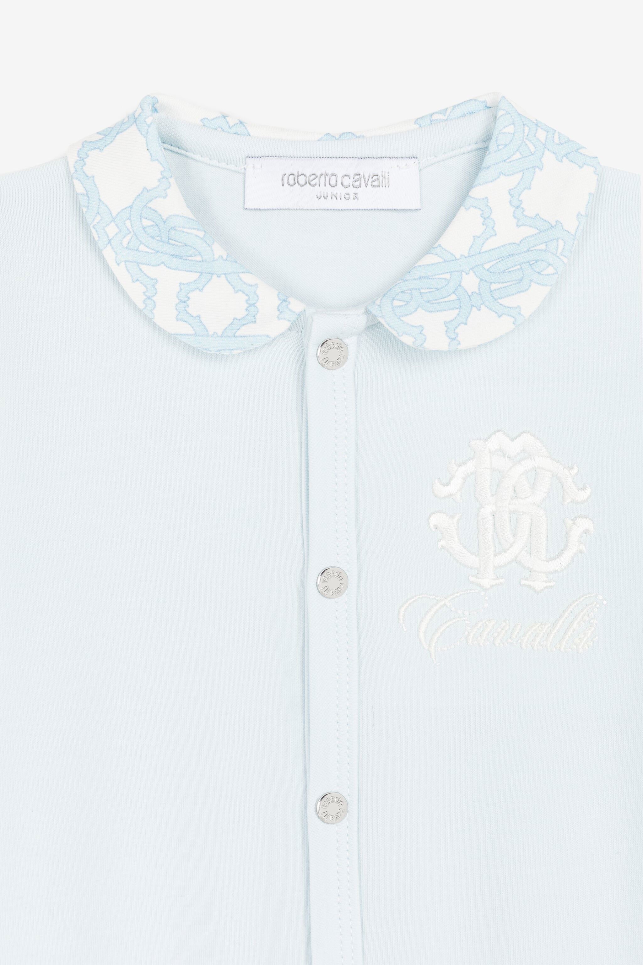 JU Pelele con logo bordado Azul claro QJT885-JV025