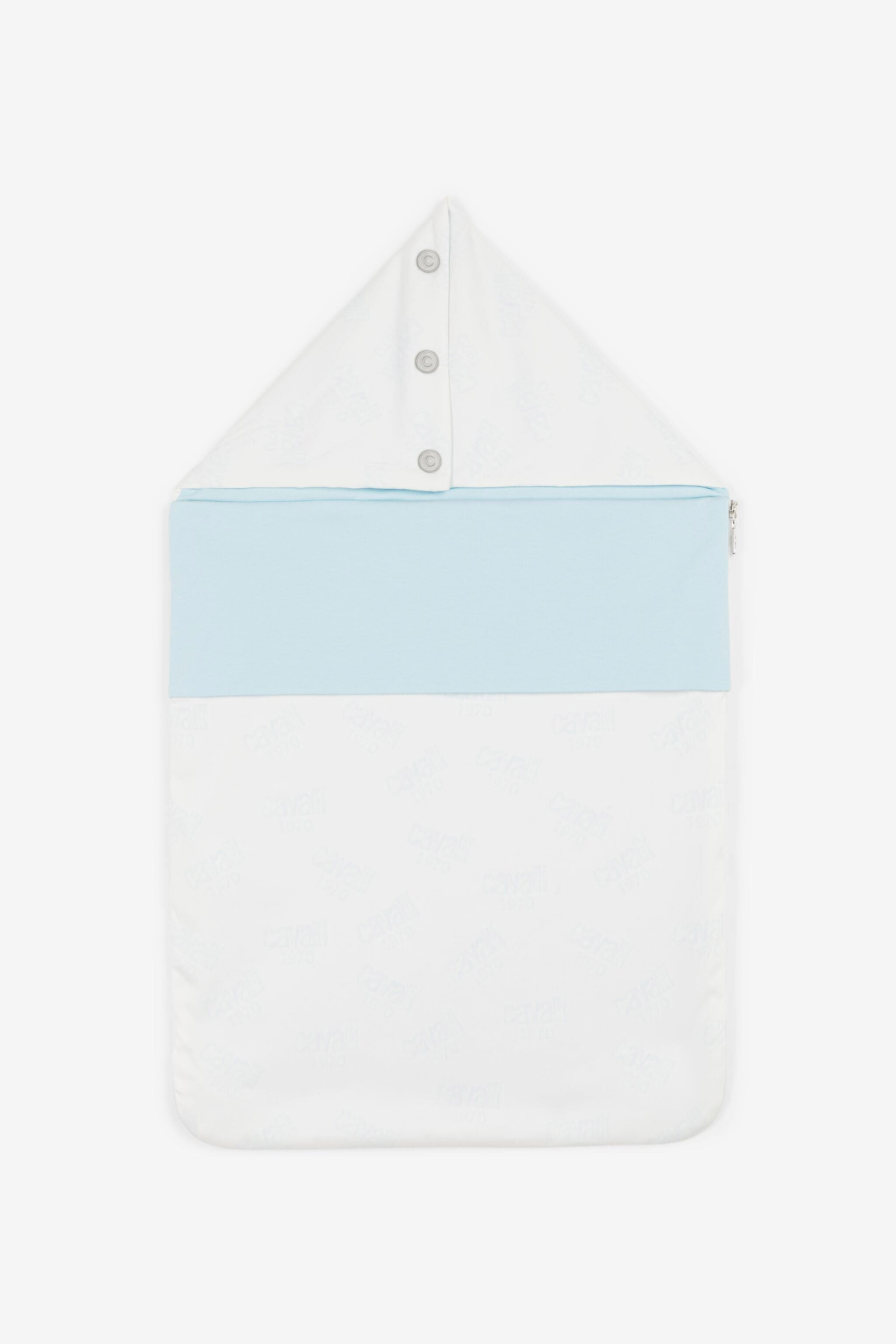JU Logo-Print Baby Nest Light blue OJT831-RN001