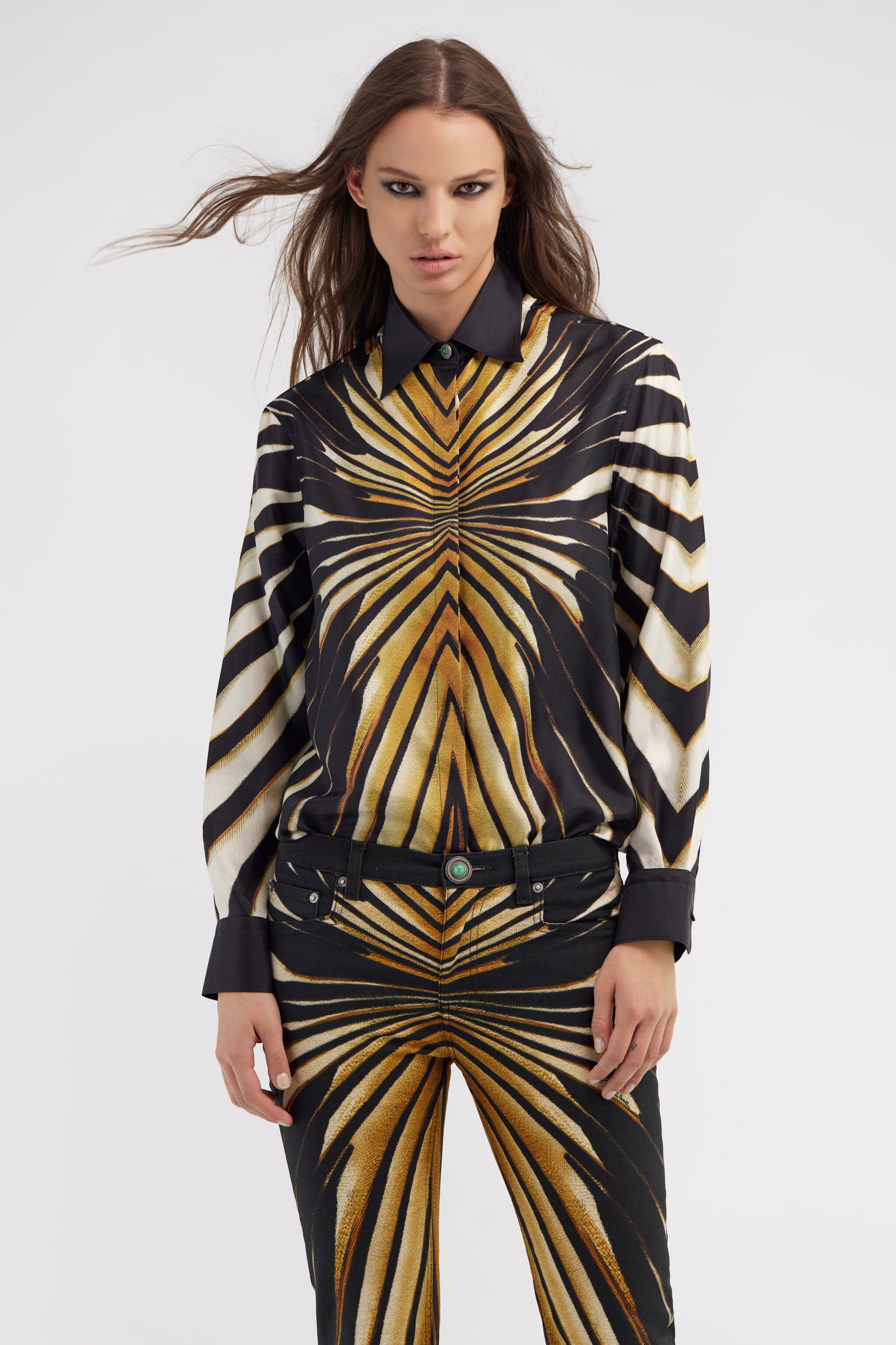 RC Camicia in seta stampa Ray of Gold Oro RWT704-4QI12