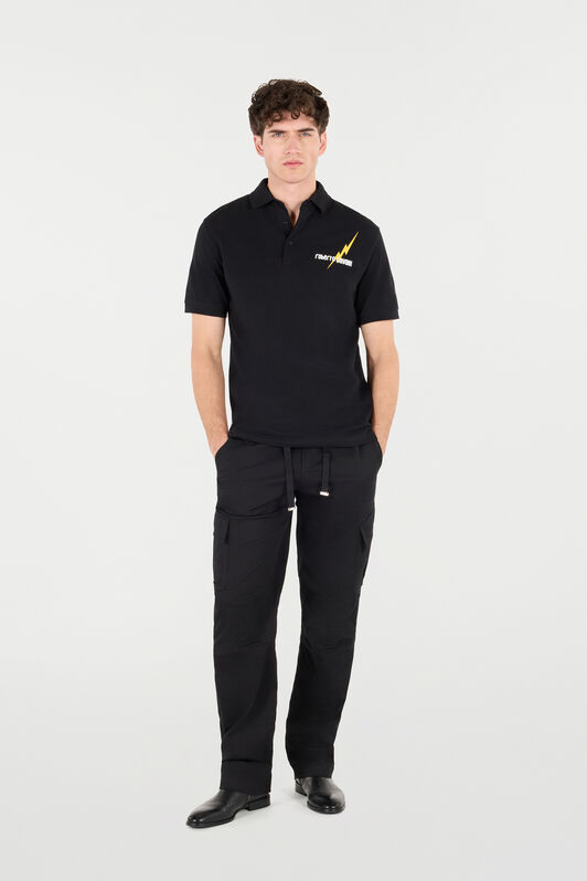 RC Poloshirt Mit Print Und Logo Schwarz POT64D-KB001