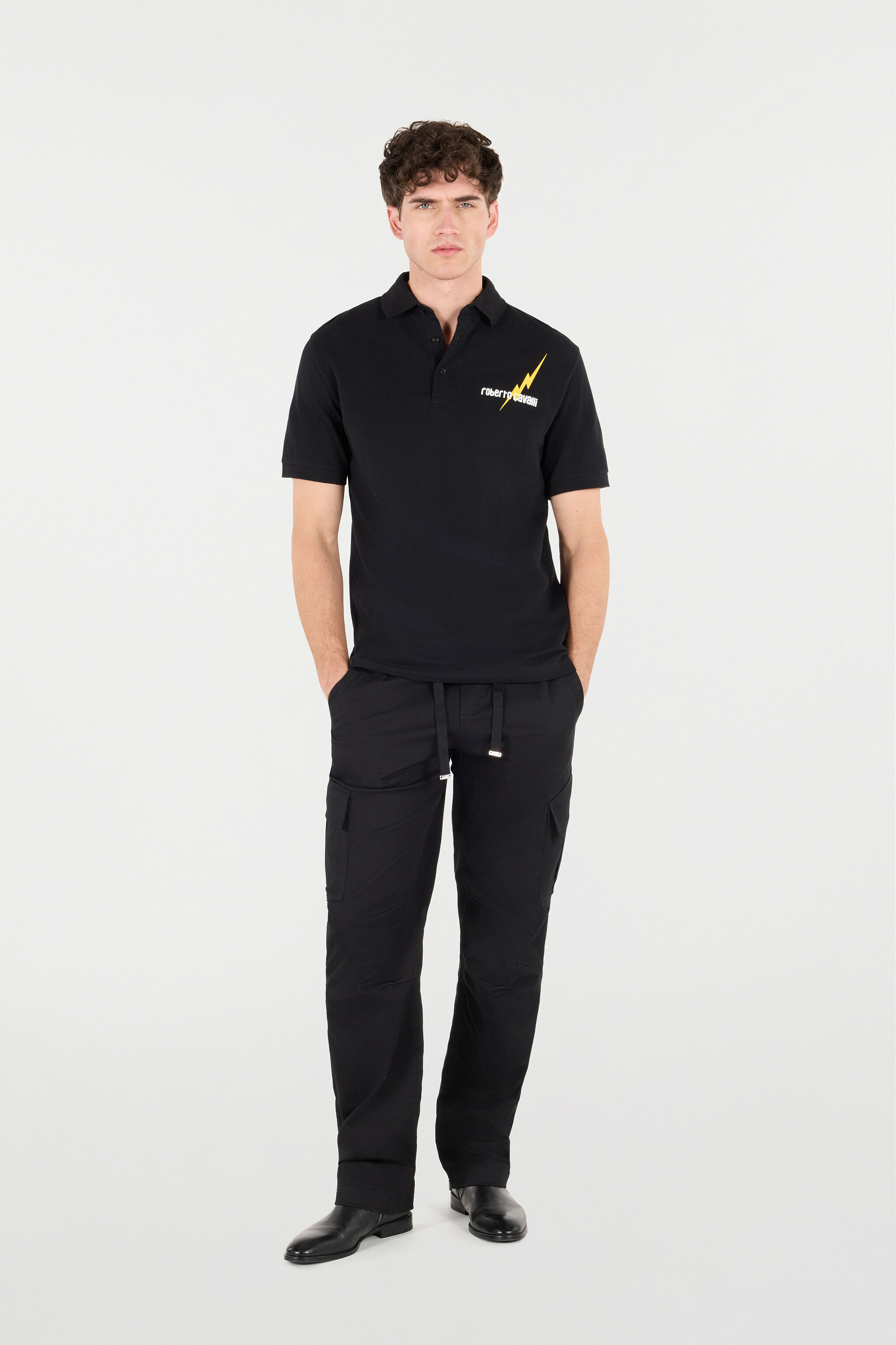 RC Poloshirt Mit Print Und Logo Schwarz POT64D-KB001