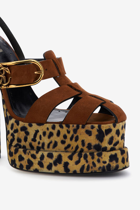 RC Platform sandals with strap Marron foncé SKS012-PZC19