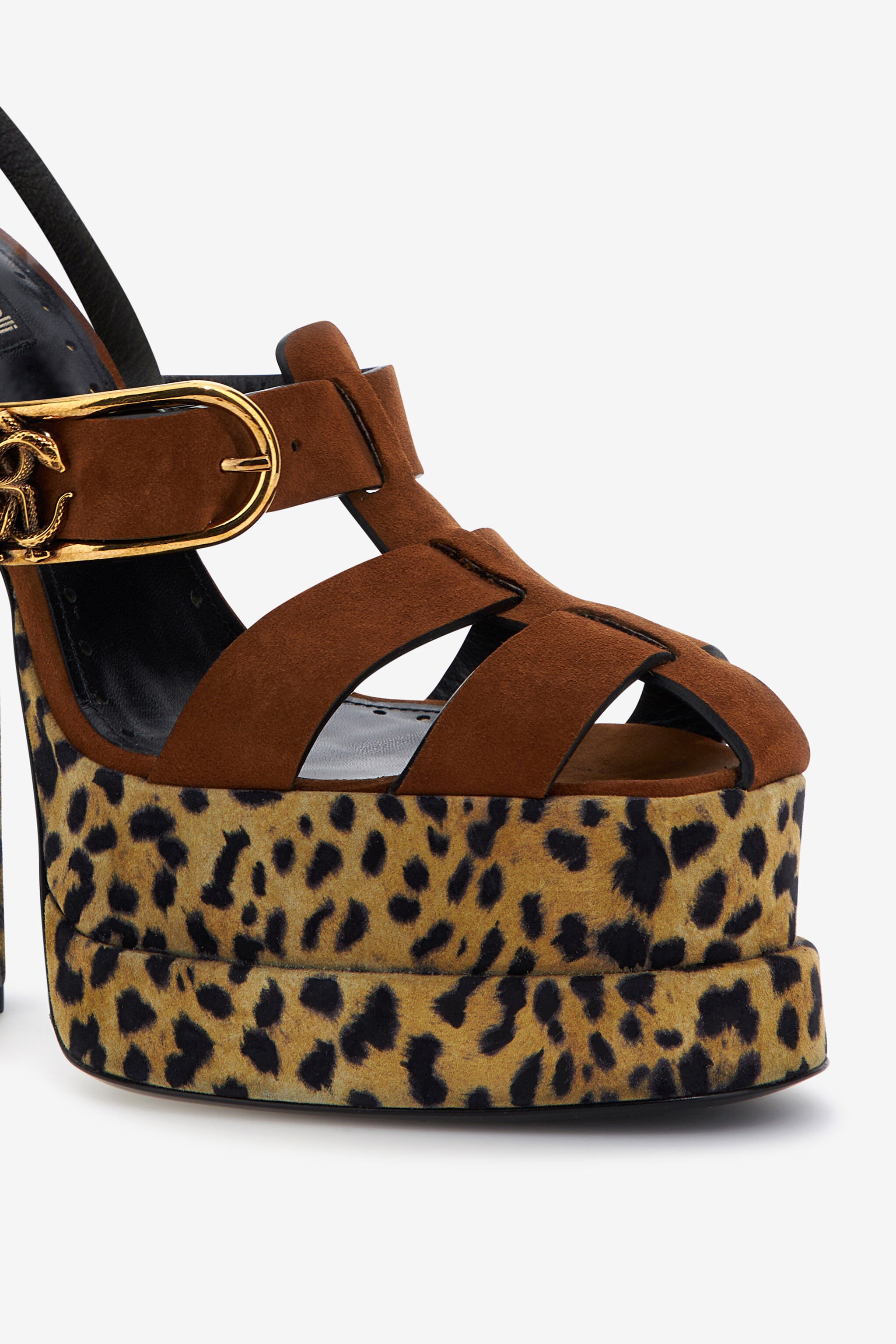RC Platform sandals with strap Marron foncé SKS012-PZC19