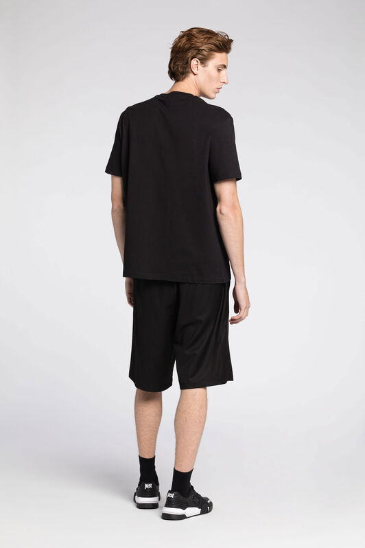 JC T-shirt en coton à logo Just Cavalli imprimé NOIR Q61254-Q0157