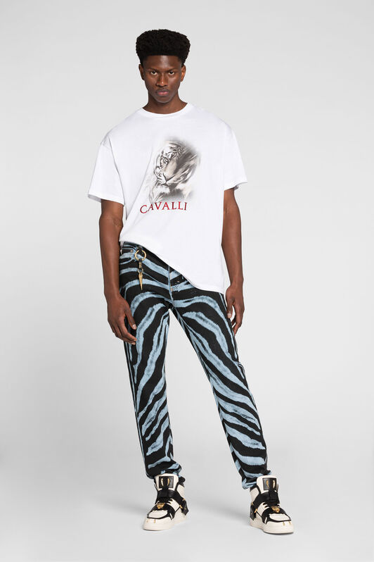 RC Tiger-Print Cotton T-Shirt White ORT61K-JD060