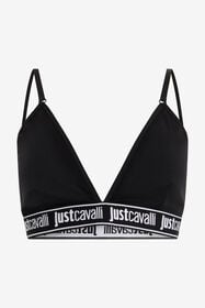 JC Reggiseno A Triangolo Nero Con Fascia Logo BLACK UFU008-UF205