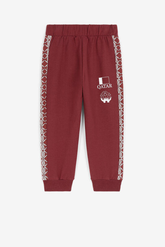 JU Jogginghose mit RC Monogramm-Druck Dunkelrot PJT294-CF050