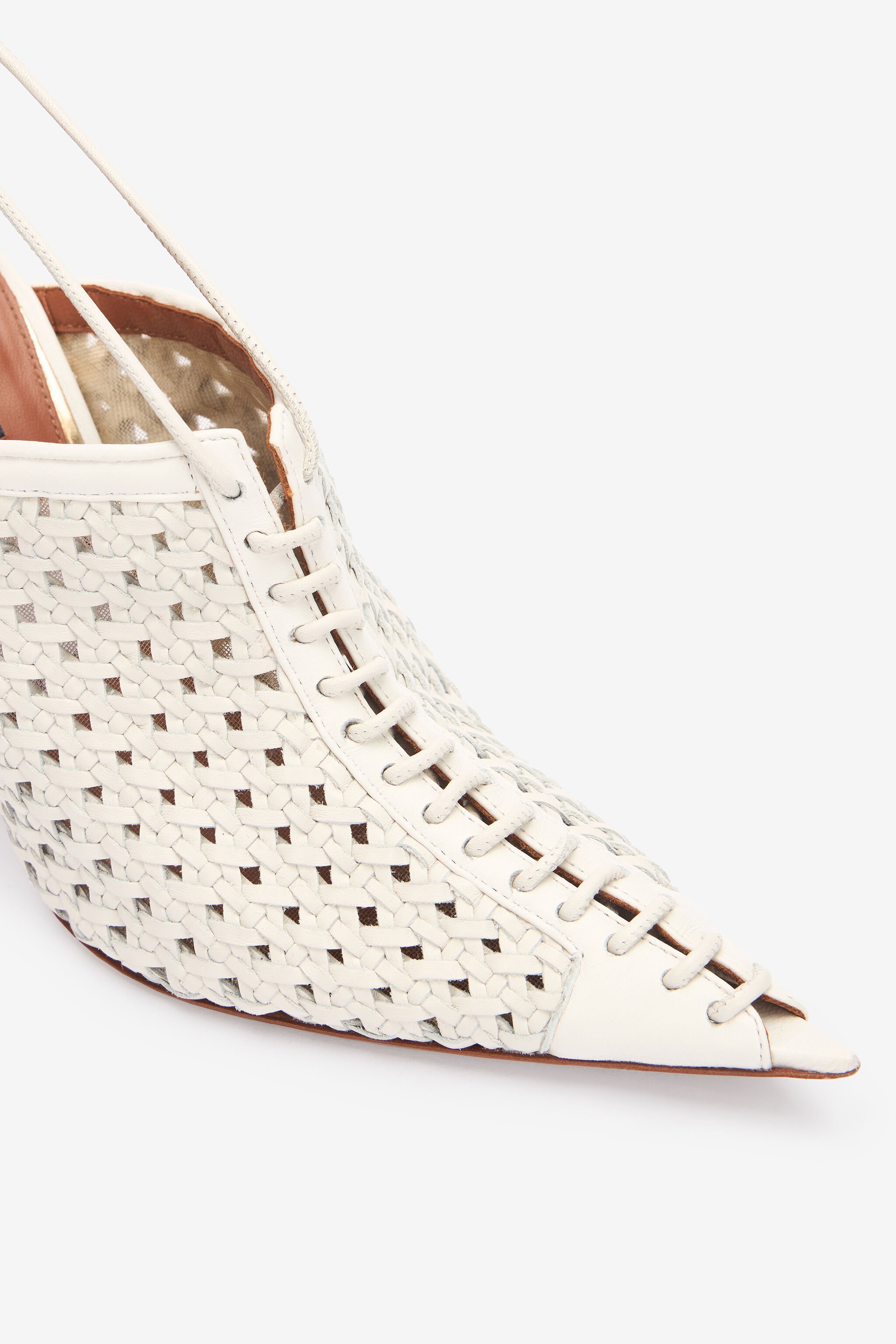 RC Mules Perforées À Lacets Blanc UWS008-PZE16