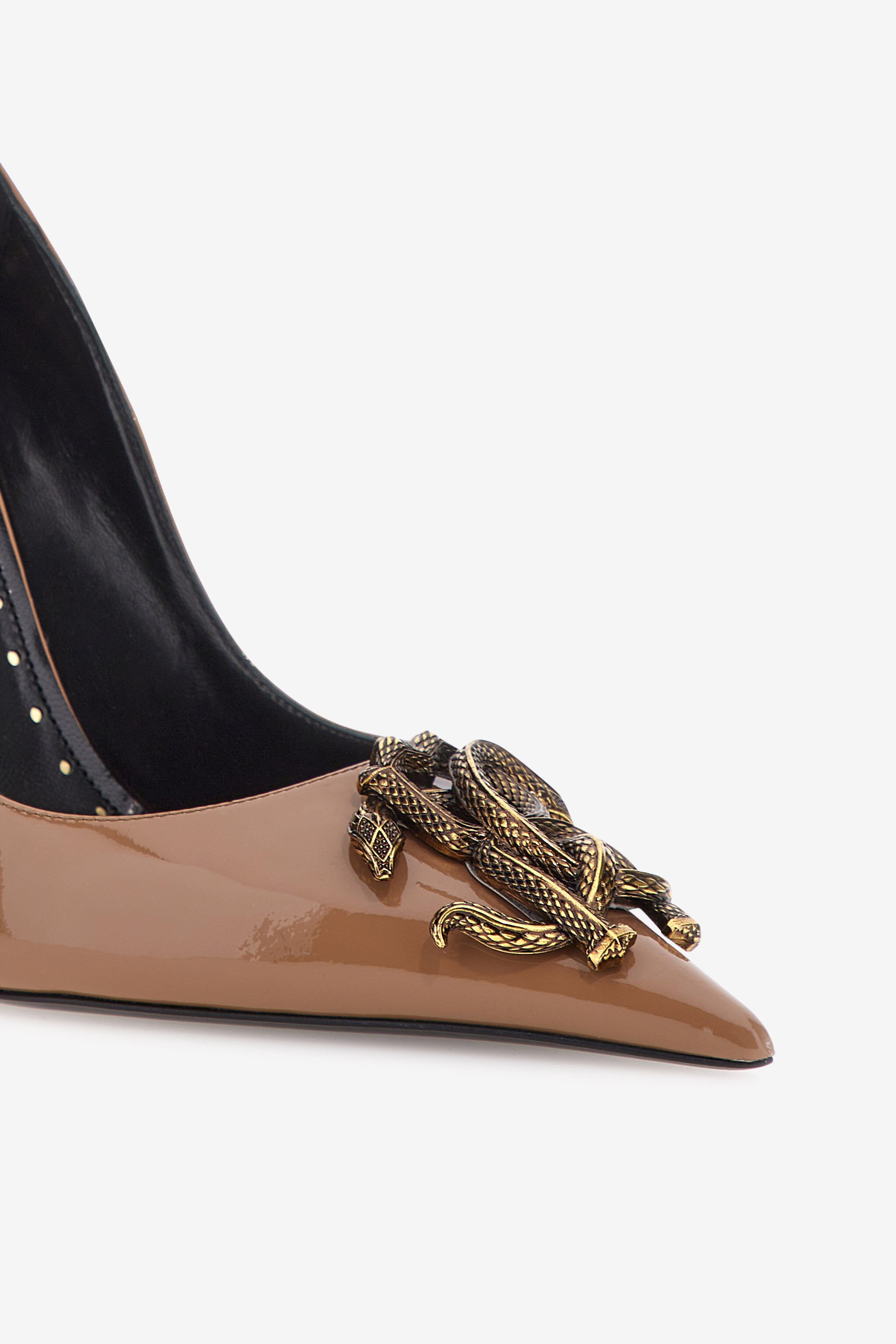RC Décolleté with Monogram Mirror Snake Brown SKS010-PZ133