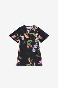${brand} Abito Nero Con Stampa Tropicale ${colorDescription} ${masterID}