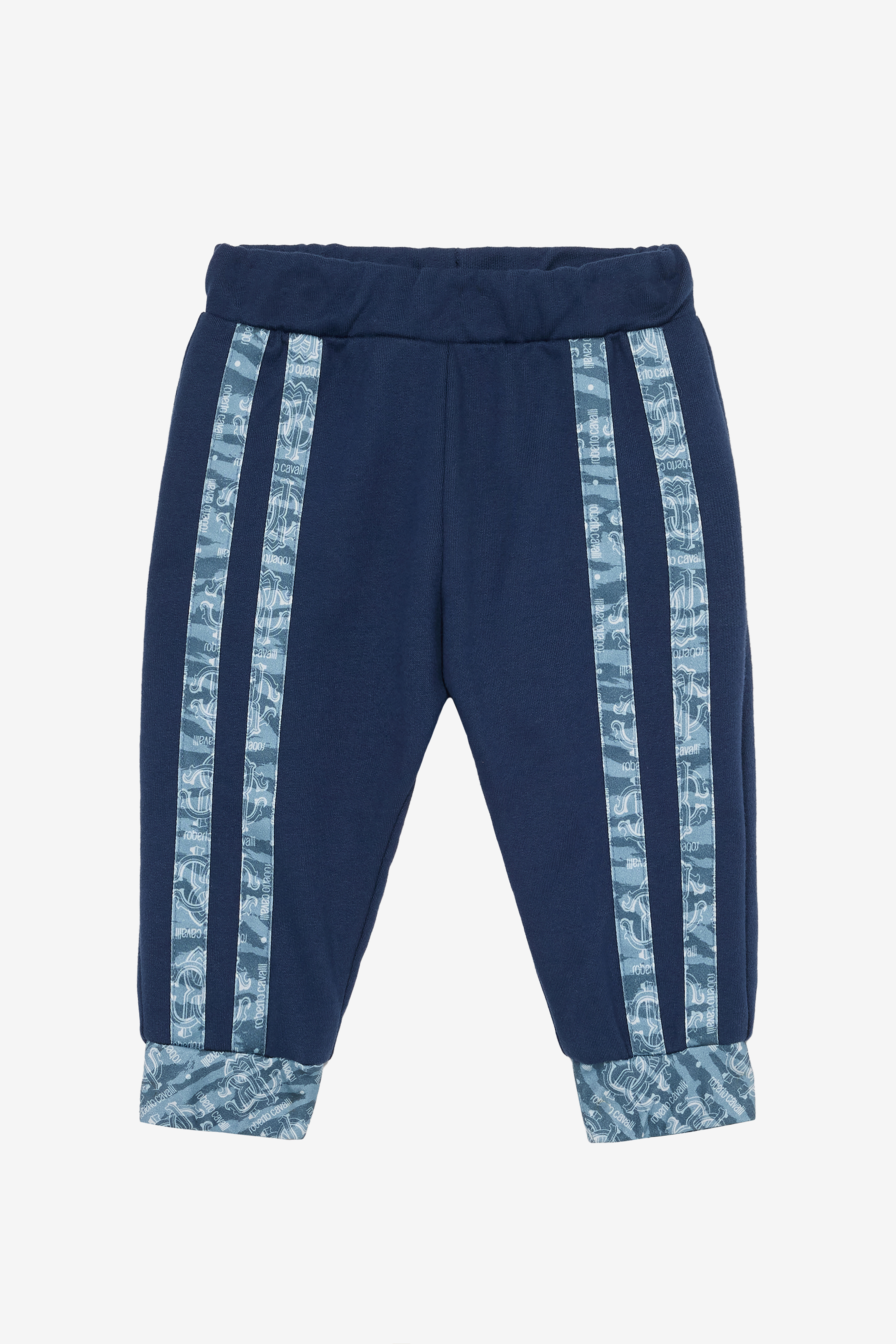 JU Sporthose Mit Kontrastierenden Bändern Und Monogramm RC Dunkelblau UJT212-CF050