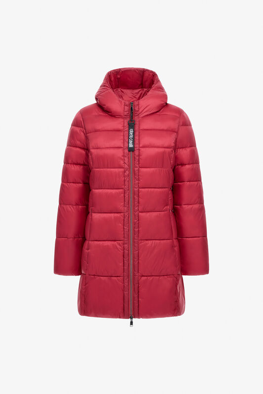 RC Long down jacket with zip Rouge NOT40P-SB001