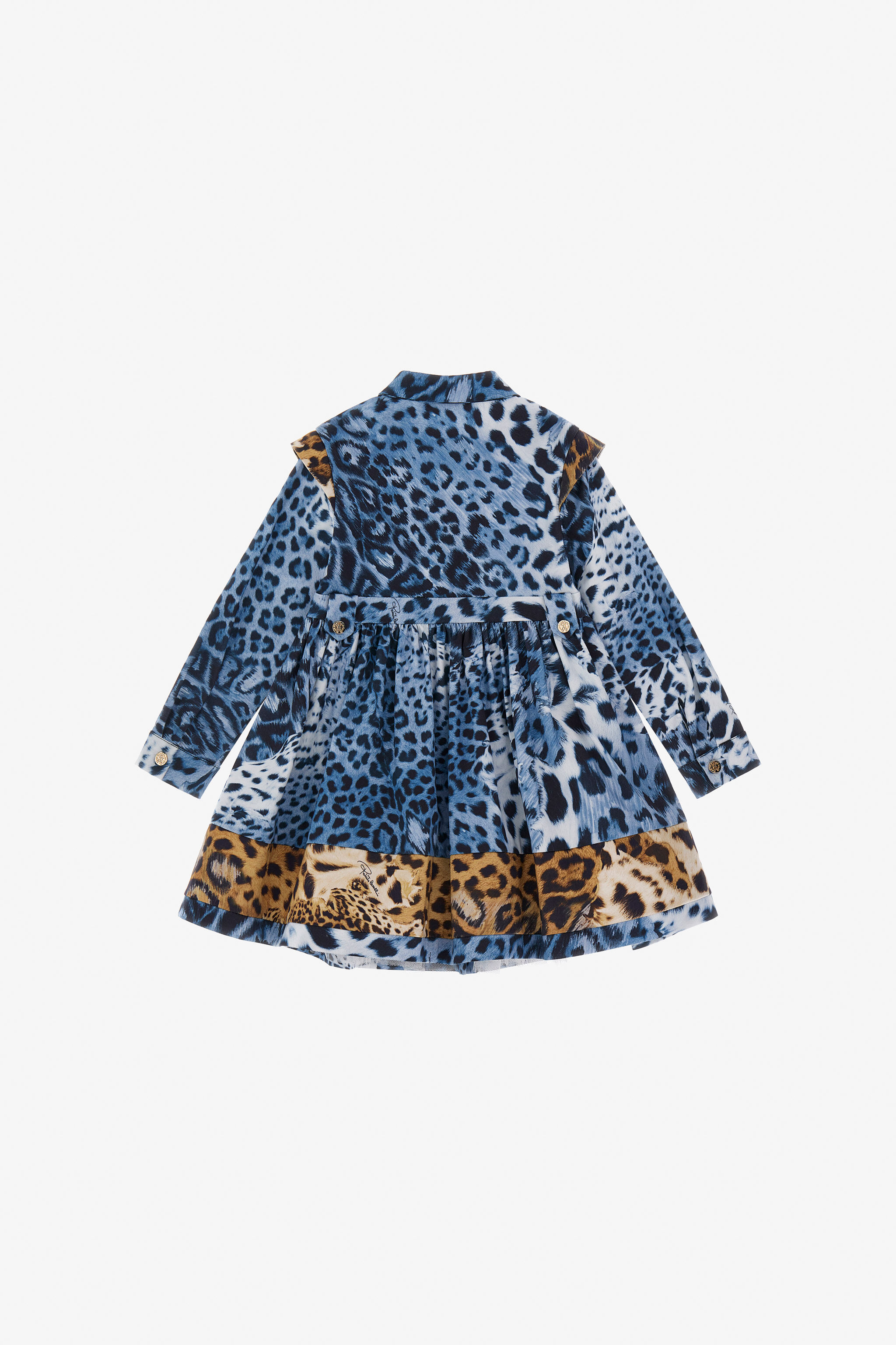 JU Kleid Mit Zweifarbigem Print Jaguar Skin JAGUARSKIN BLUE TJT10P-6SM10