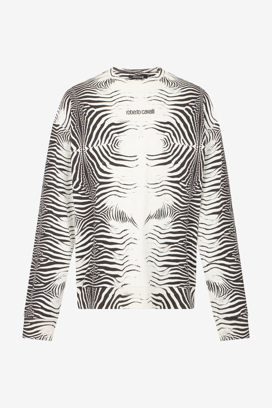RC Zebra Print Sweatshirt WHITE/BLACK ZEBRA SOT66I-CF050