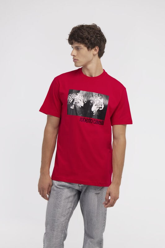 RC T-shirt with Jaguar logo and print Red NOT60C-JD060