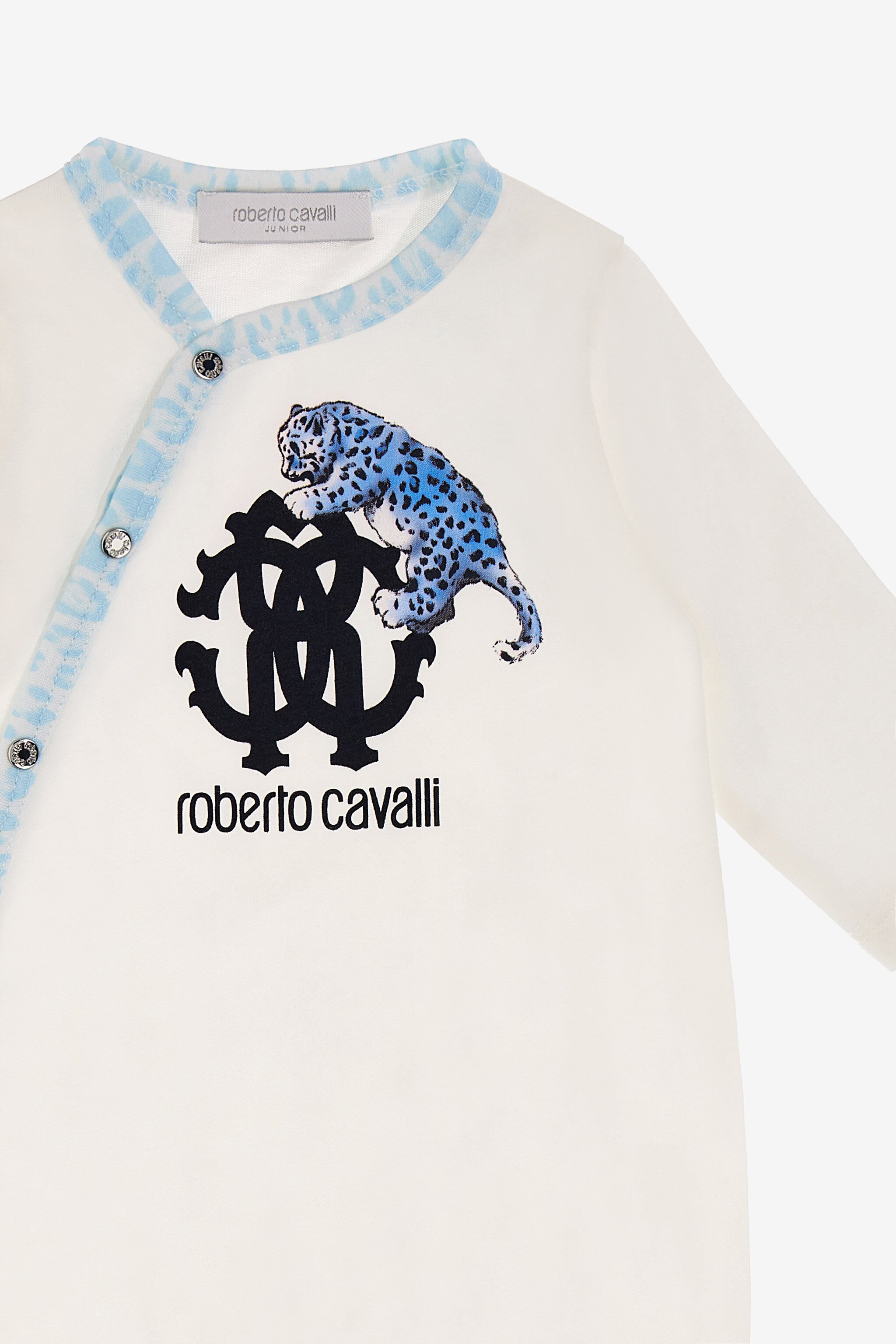 JU RC Monogram embroidery babygrow set Light blue SJT857-JD001