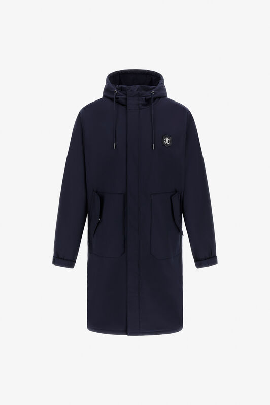 RC Long padded down jacket with logo Bleu foncé NOT40M-SB001