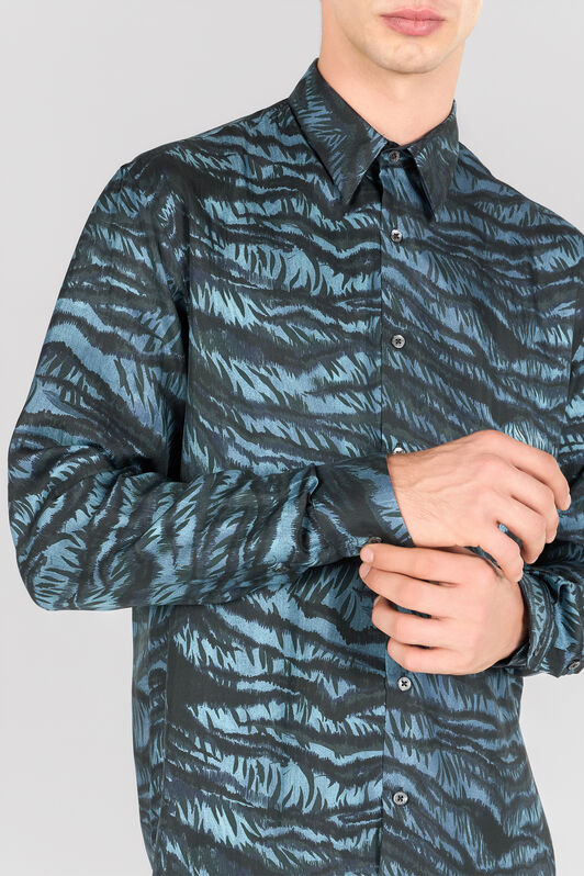 RC Tiger Skin print shirt BLUE OOT70A-2NO65