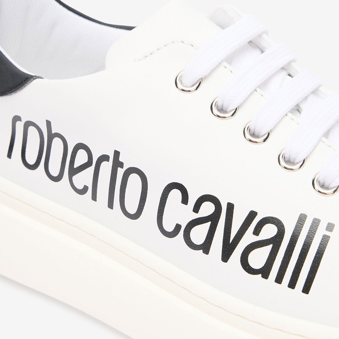 RC White Sneaker With Logo Print WHITE/BLACK QOS01I-PZO16