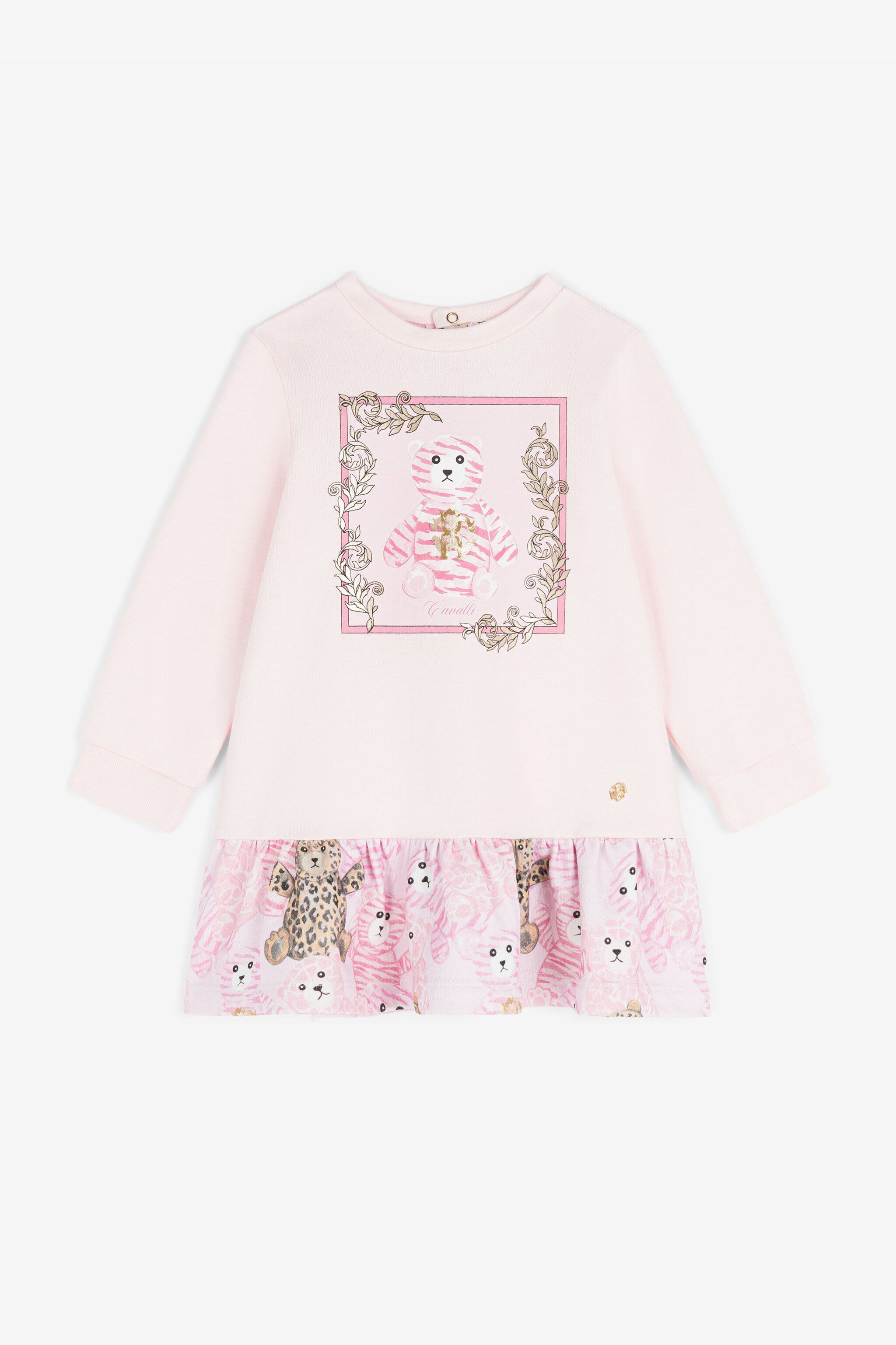 JU Pulloverkleid mit Teddy-Print Rosa RJT112-CF050