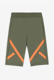 JU Shorts mit Logo-Print Dunkelgrün RJT221-CF050