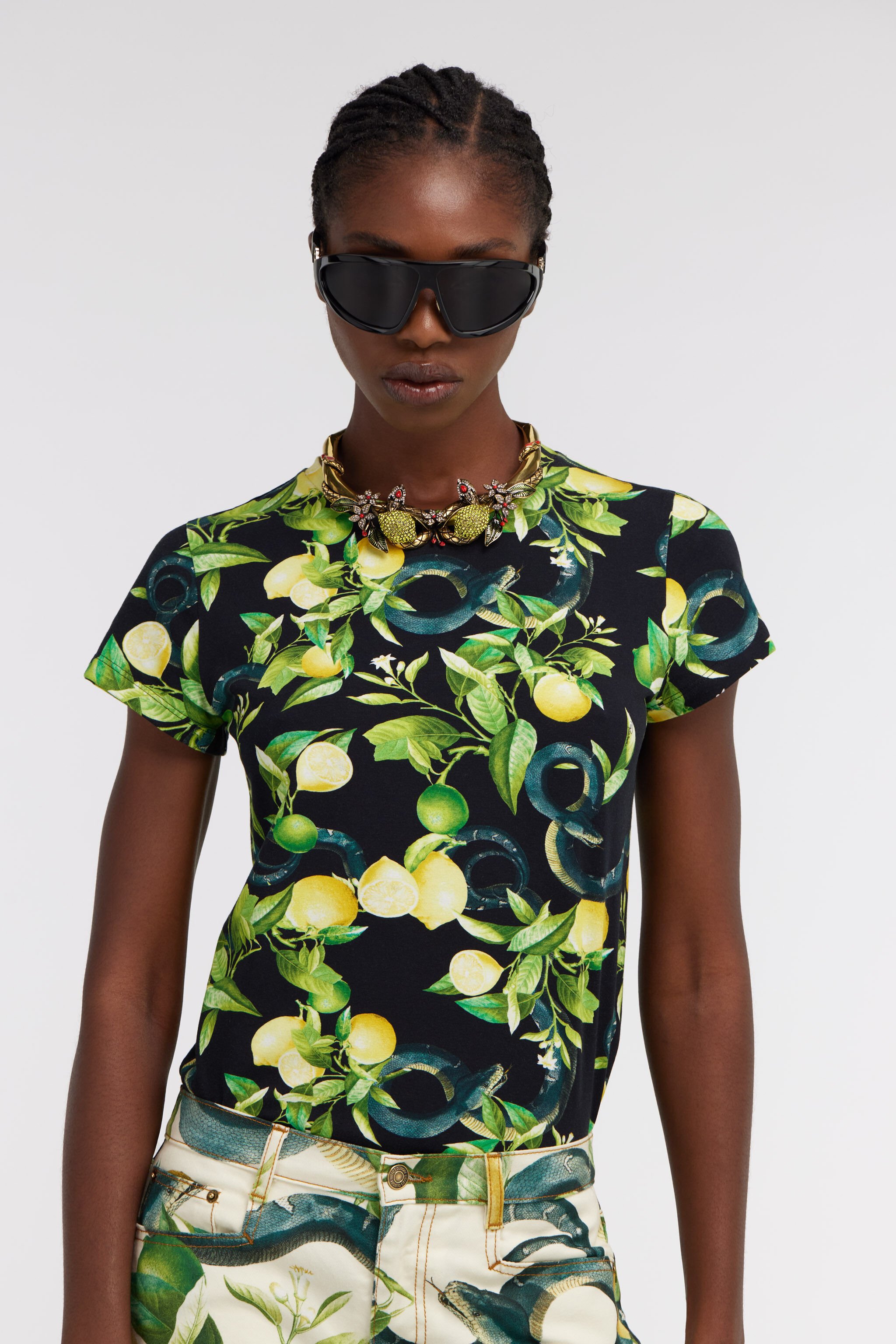 RC Lemon print t-shirt Black SKT60H-3DI89