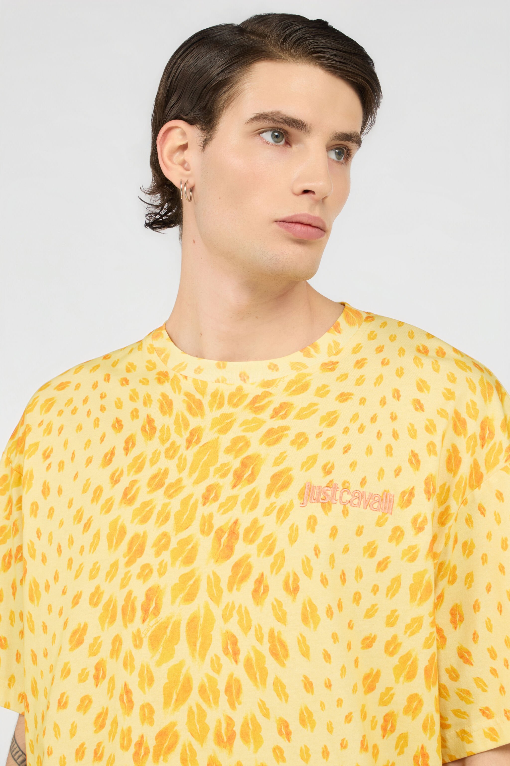 JC T-shirt mit The Jaguar Kiss-Print 644 POP CORN + 582 A WFT050-WF080