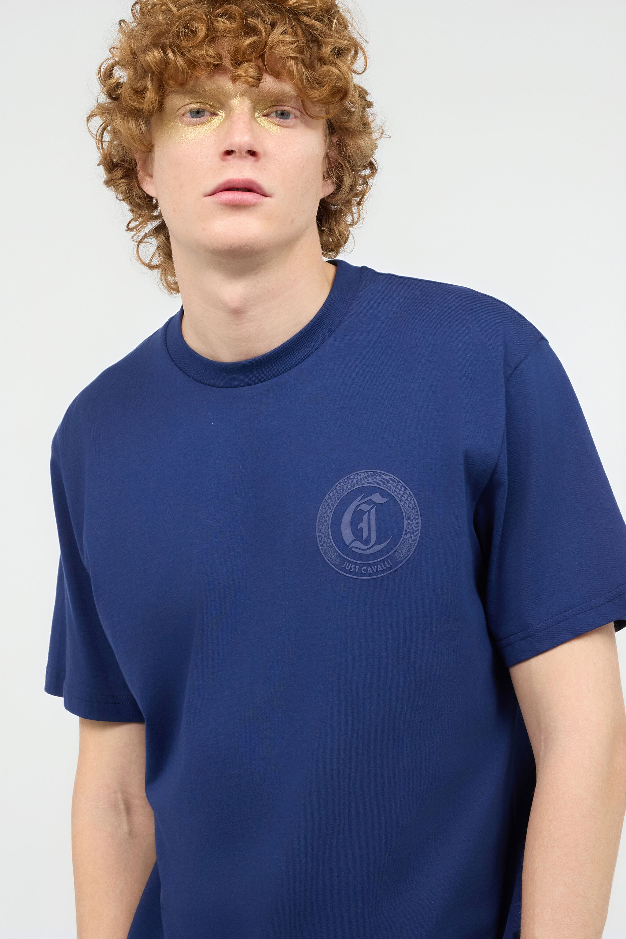 JC T-Shirt Mit Monogramm JC Dunkelblau UFT053-UF073