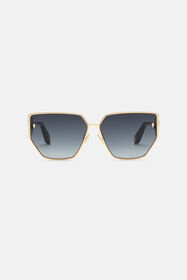 ${brand} Sunglasses with wide shape front, metal fangs embellishment ${colorDescription} ${masterID}