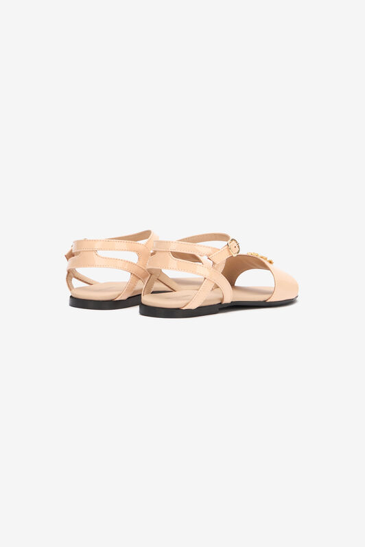 RC Nude Patent Sandal With RC Monogram NUDE QOS01E-PZO19