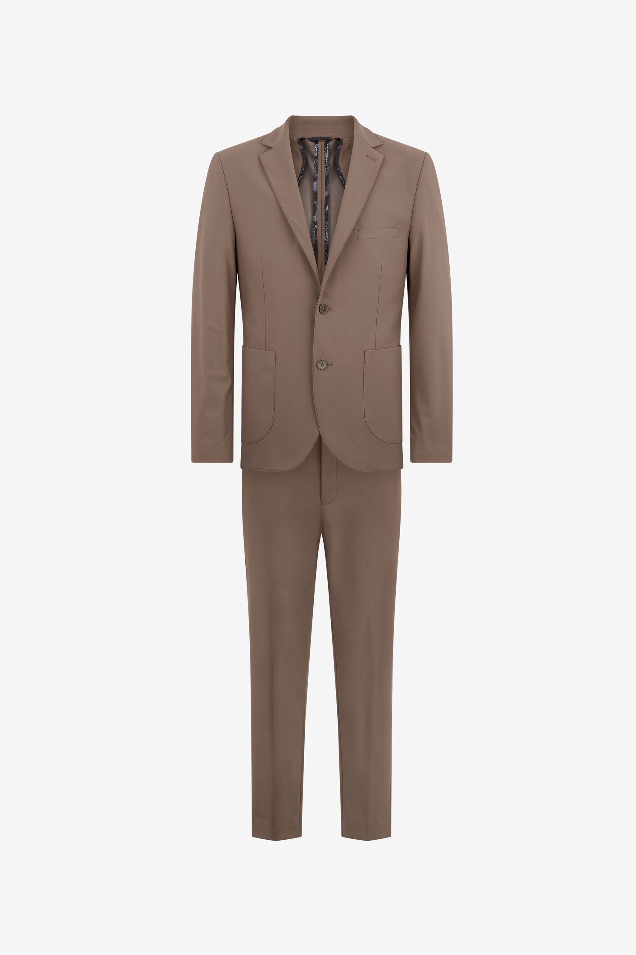 RC Taupe Single-Breasted Suit BROWN QOT40M-4GO01
