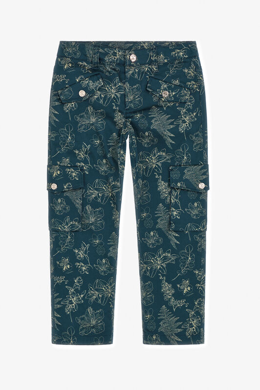JU Danza Floreale print jeans BLUE TJT22O-6SM08