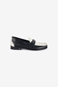${brand} Two-Tone Loafers With Mirror Snake Monogram ${colorDescription} ${masterID}
