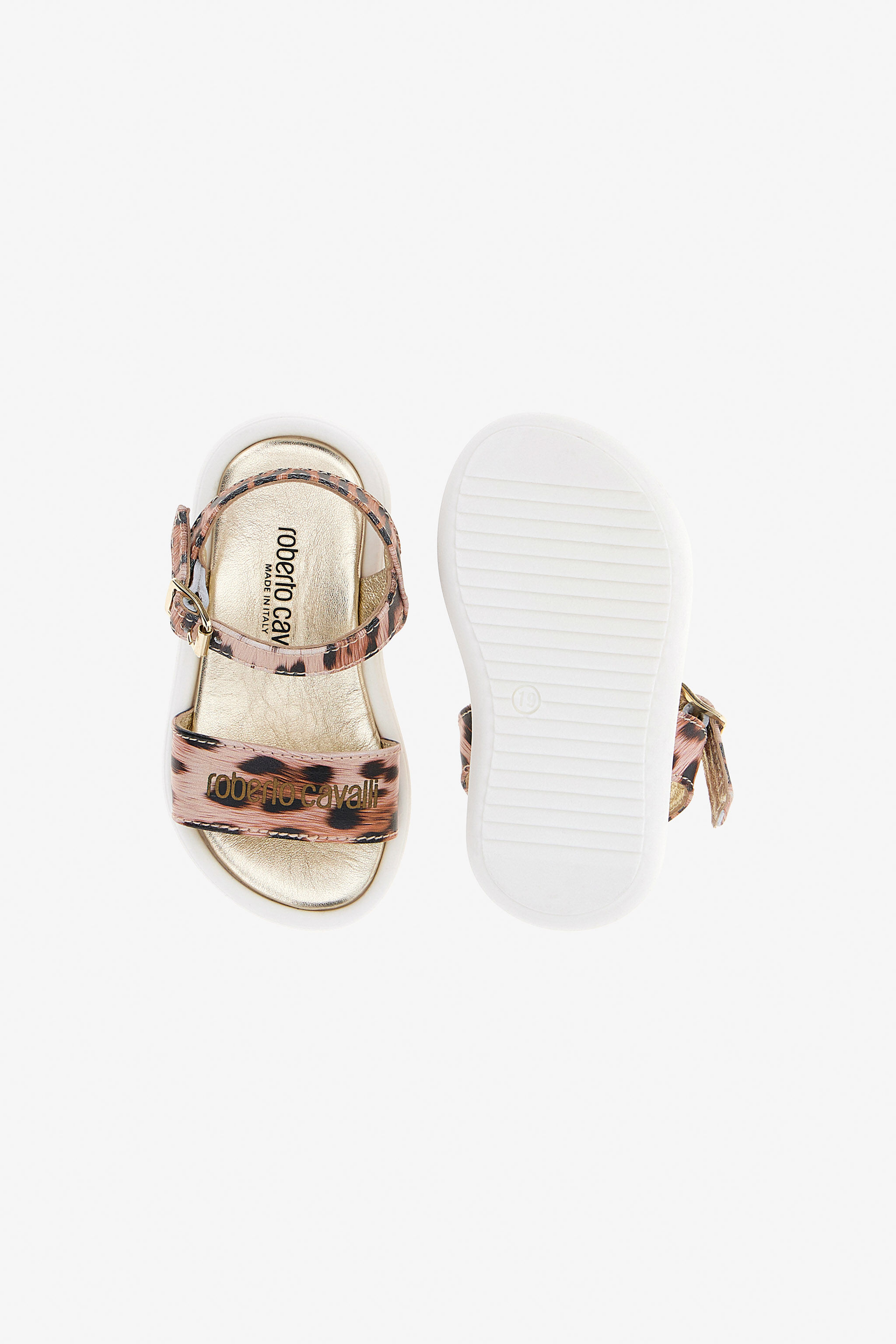 JU RC Logo Sandals JAGUAR/GOLD SJS00B-PZJ02