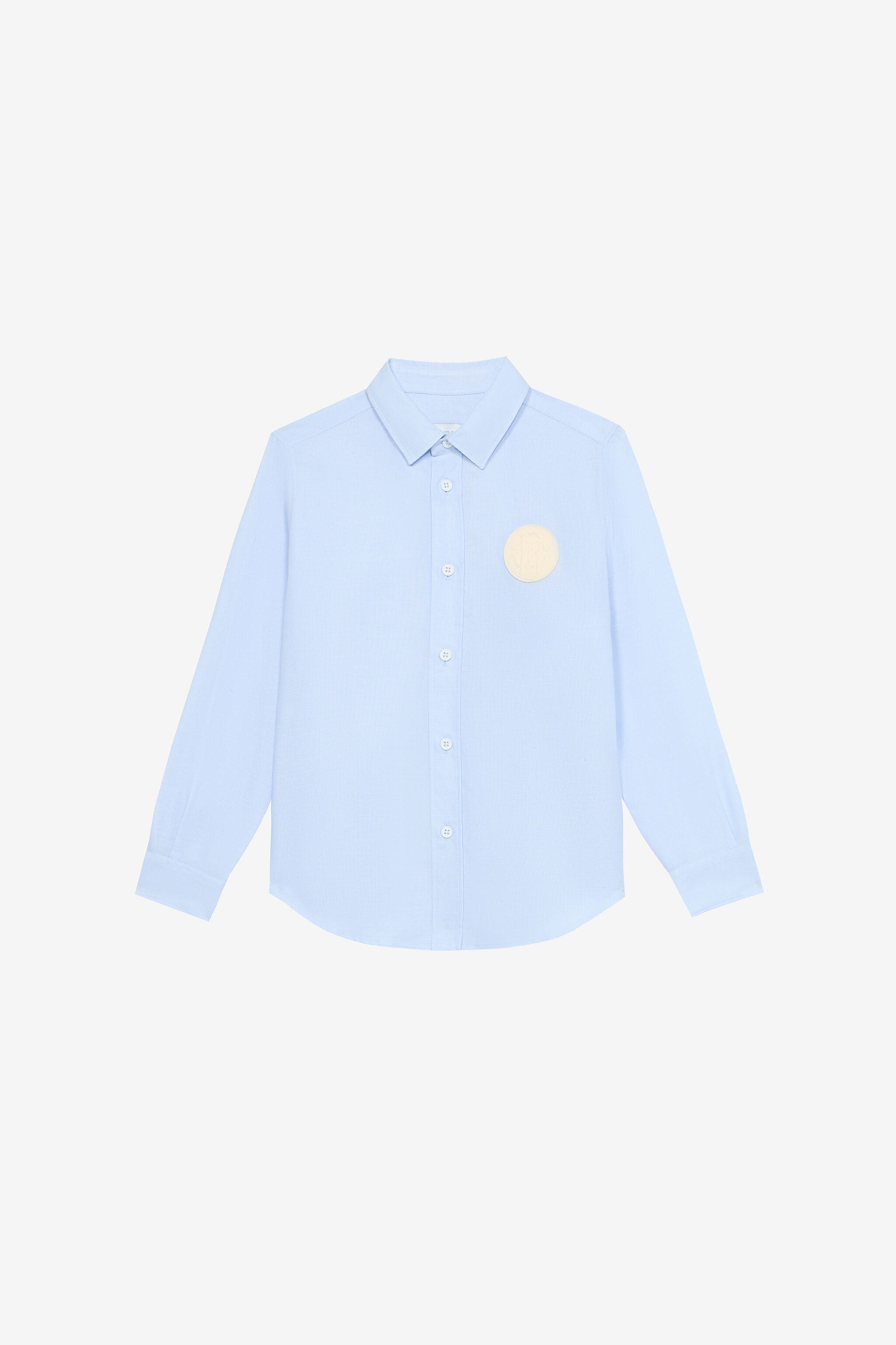 JU Hemd Mit Aufnäher Mit Dem Monogramm RC Hellblau UJT70C-FN053