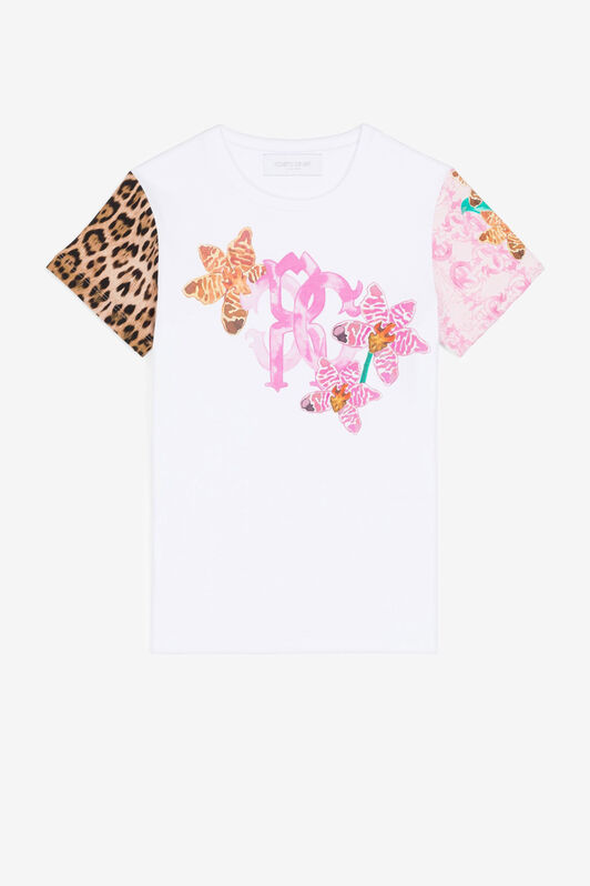JU Mix-print logo T-shirt JU Mix-print logo T-shirt White QJT663-JV025