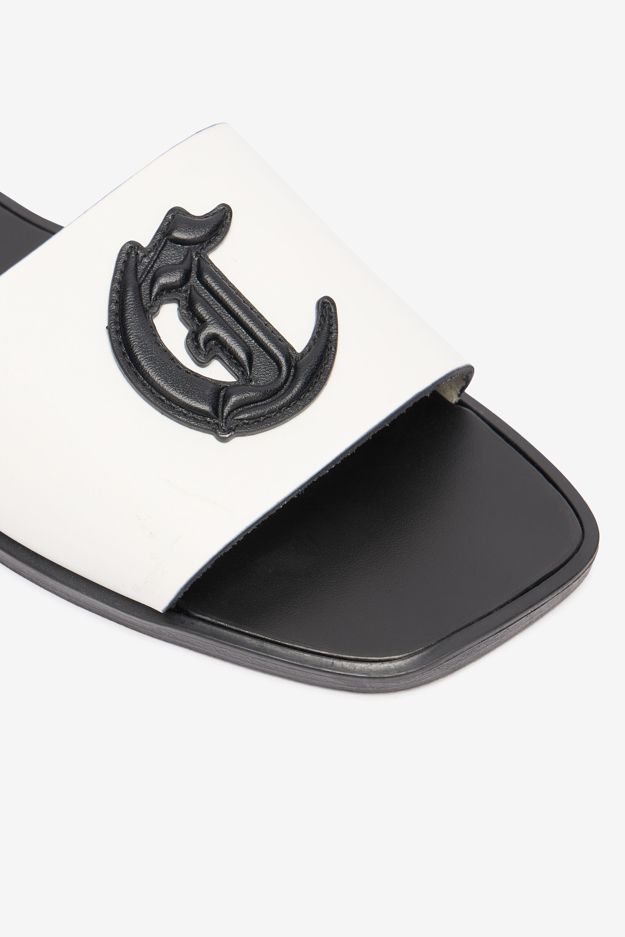 JC Mules Avec Monogramme JC Blanc UFS071-UF393