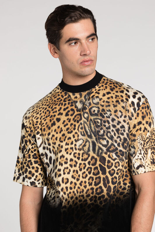 RC T-Shirt mit Leoparden-Print BROWN RRT62E-3PH86