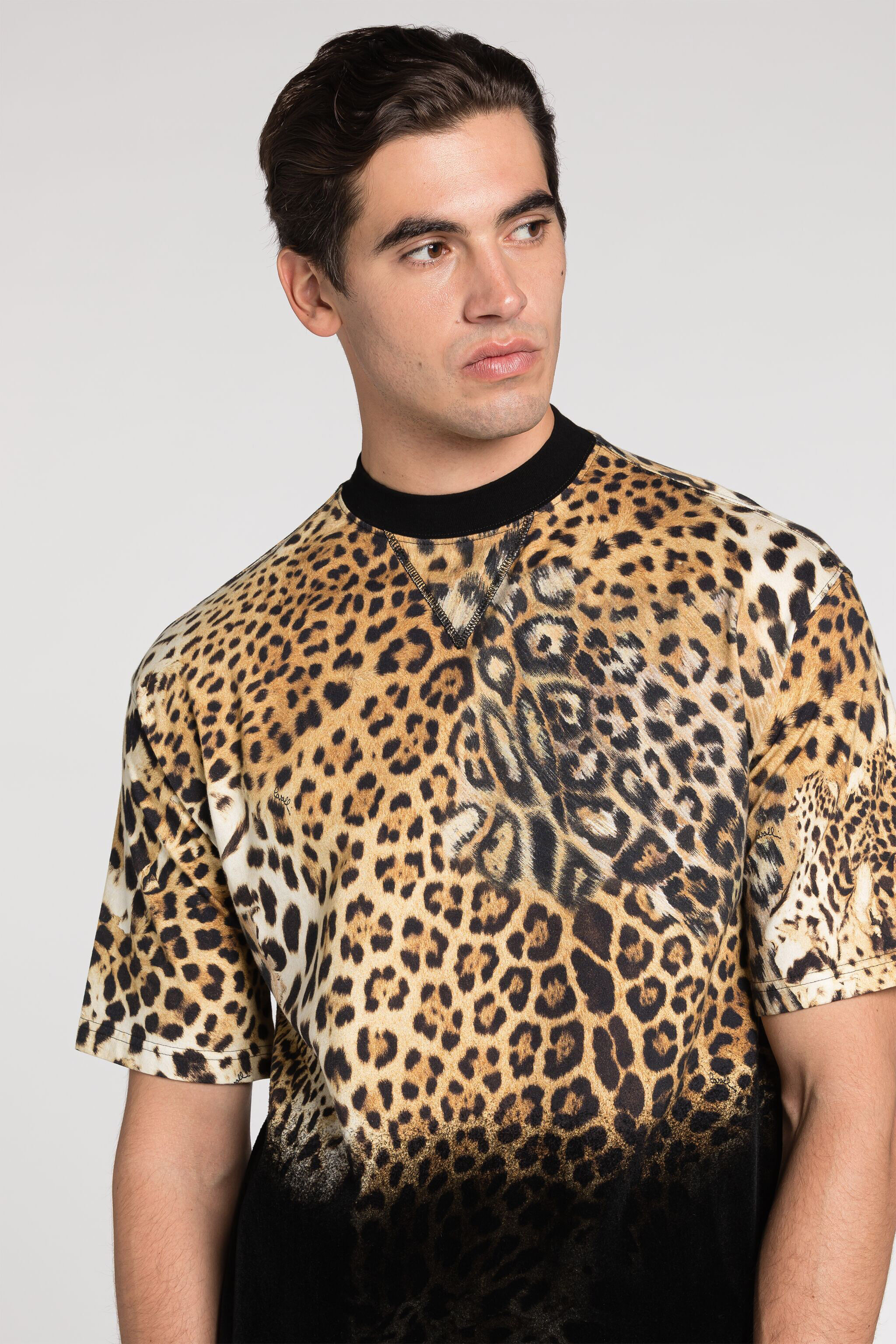 RC T-Shirt mit Leoparden-Print BROWN RRT62E-3PH86