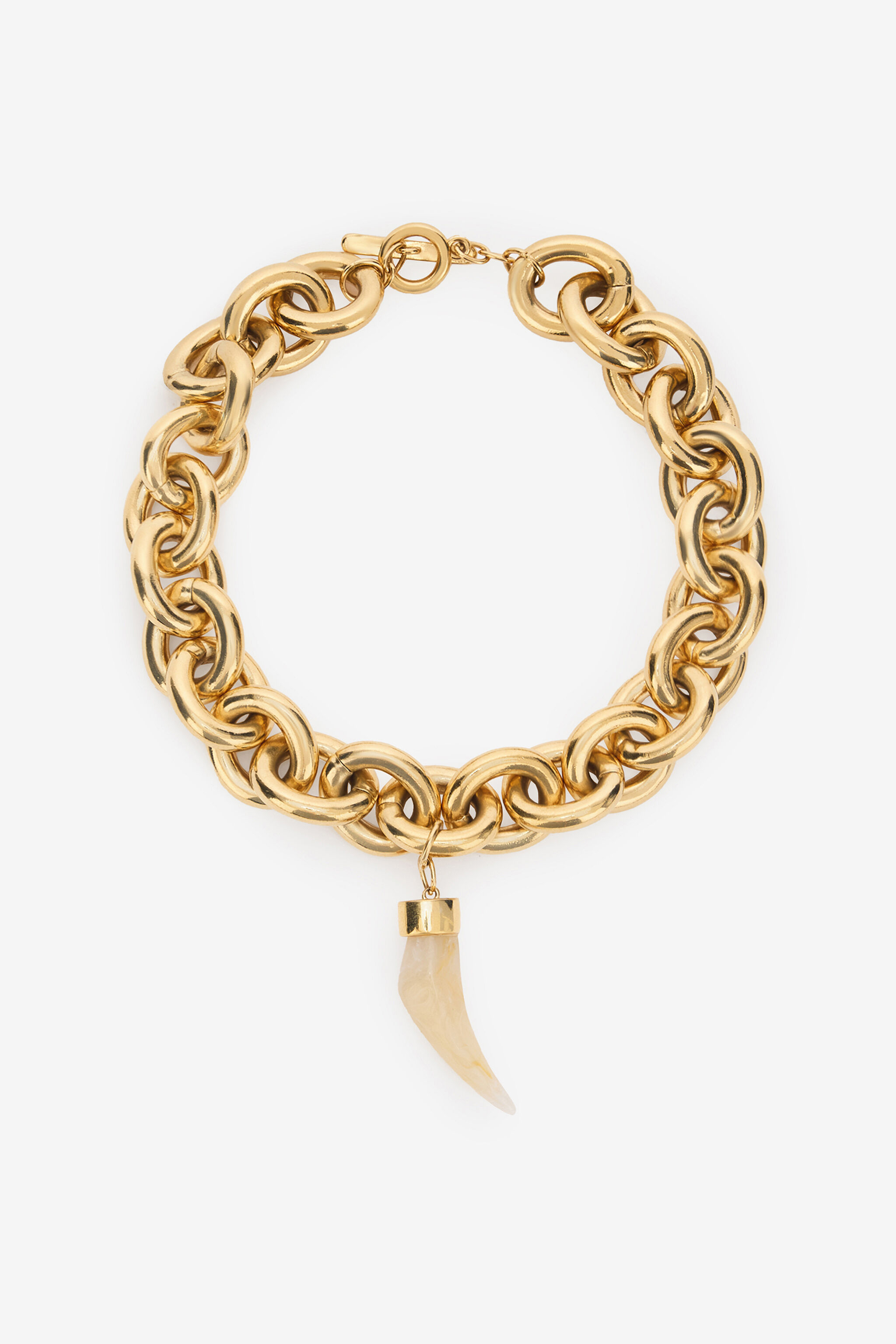 RC Necklace With Fang Charm Gold UKG001-AM015