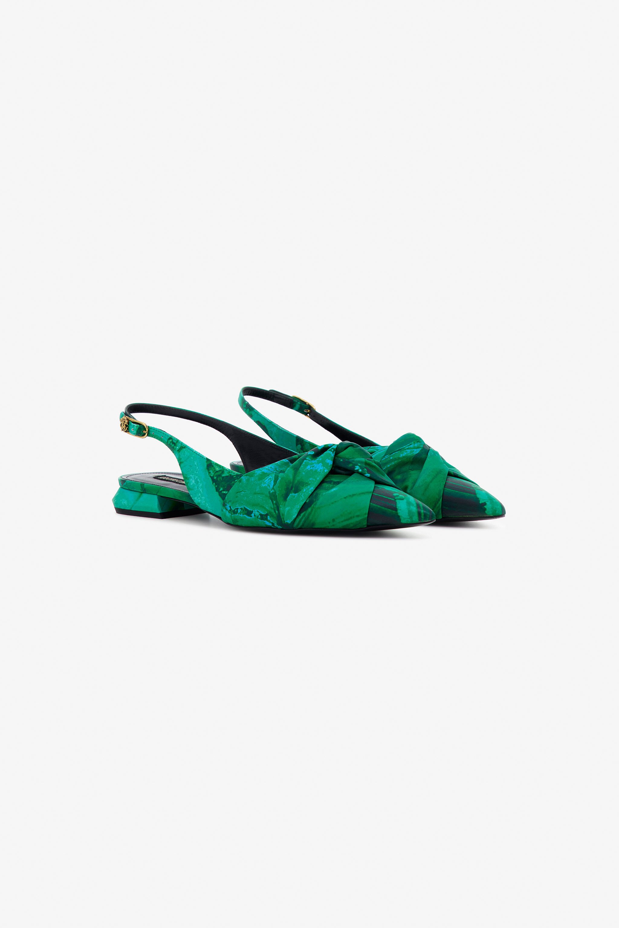 RC Le Pettegole slingback with Malachite print Green TKS100-PZS76