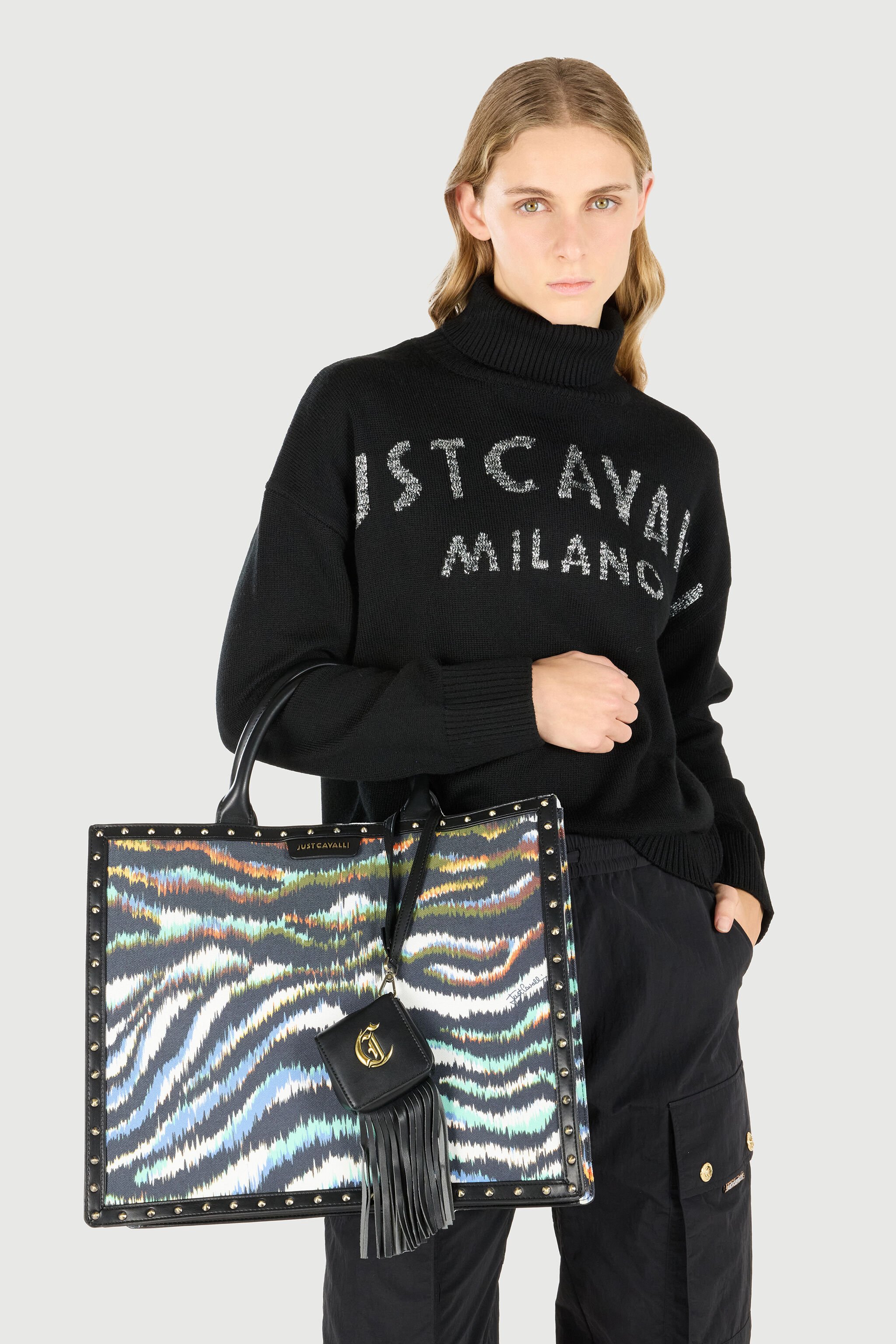 JC Tie Dye-Print Shopper Black SFB184-SF679