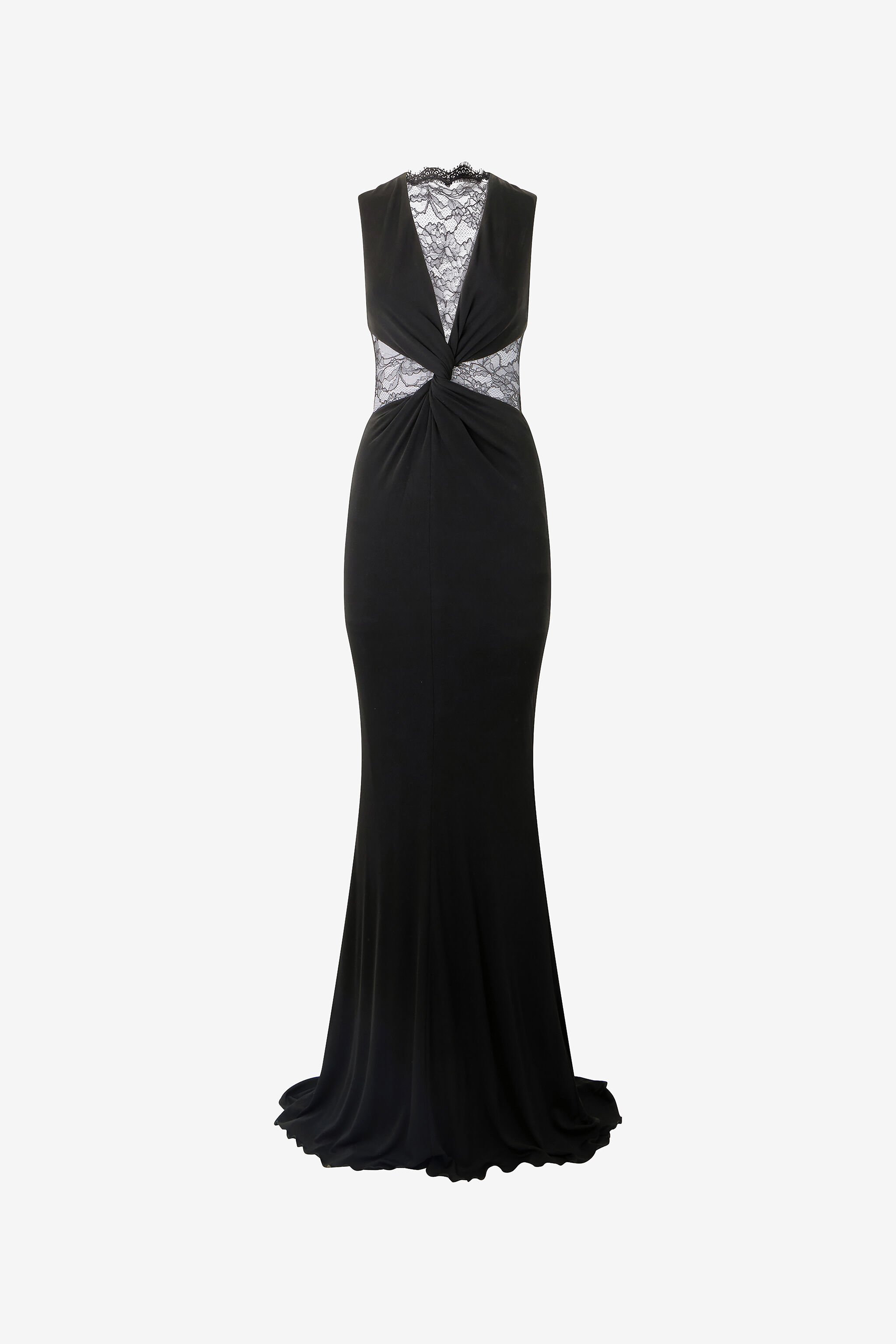 RC Extra Long Dress with Lace Black VKT138-JE034