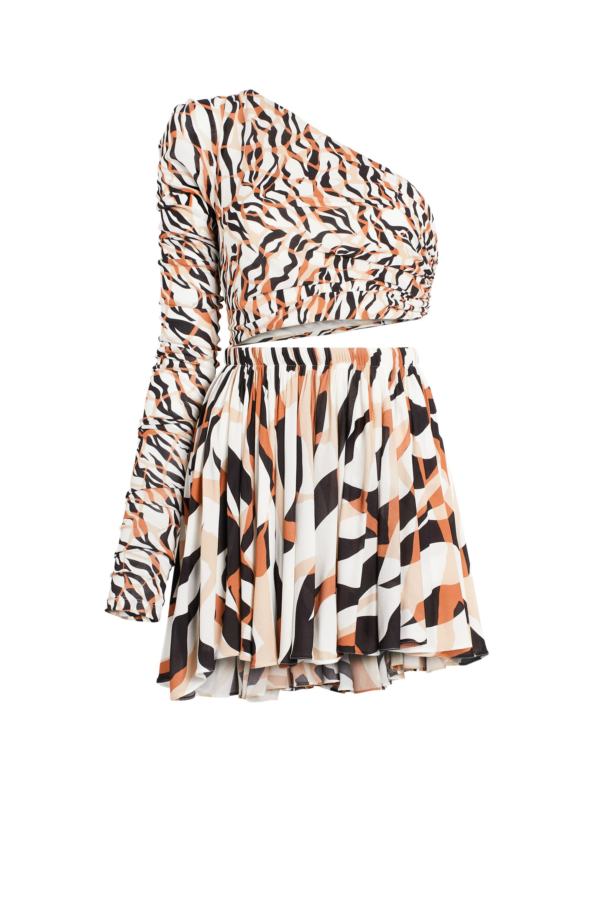 RC Tiger print cut out dress White IWT105-7HR37